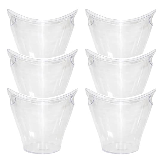 6 Pack: Clear Ice Pail with Handles by Celebrate It&#x2122;